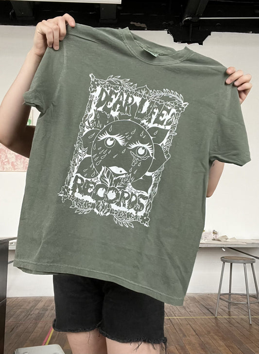 Dear Life Records Summer 2022 T-Shirt Green + White