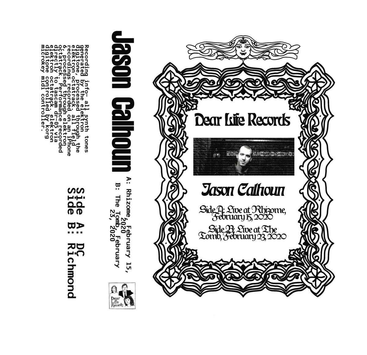 Jason Calhoun - Live at Rhizome (Takoma Park, MD) 2/15/2020 & The Tomb (Richmond, VA) 2/23/2020