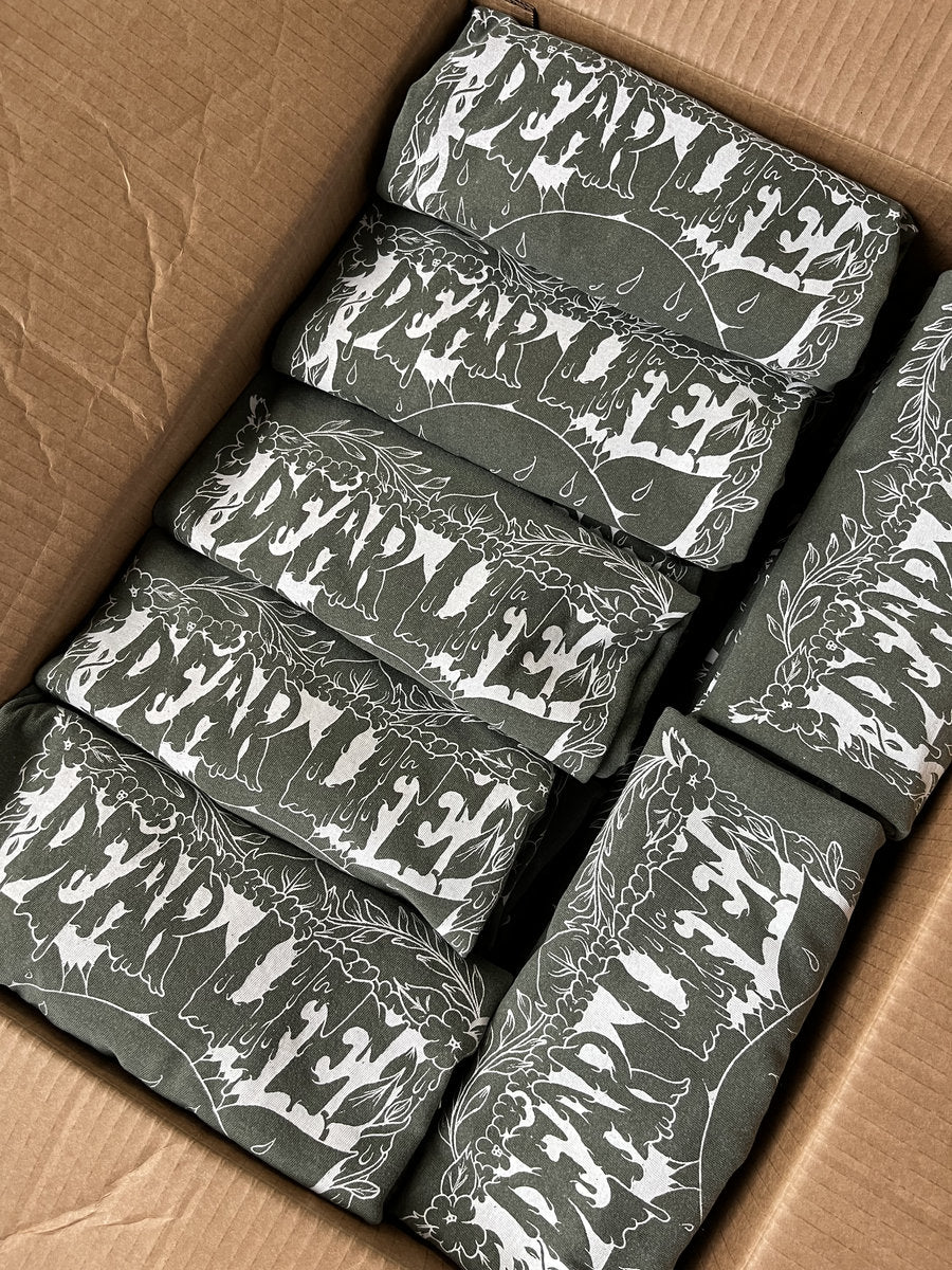 Dear Life Records Summer 2022 T-Shirt Green + White